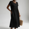 Perpetua | Vestido Bordado de Lino para Mujer