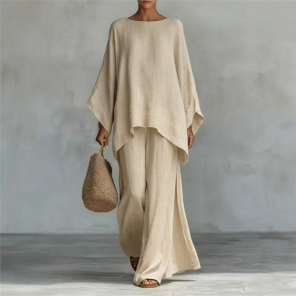 Christine | Conjunto dos piezas mangas largas y pantalón ancho
