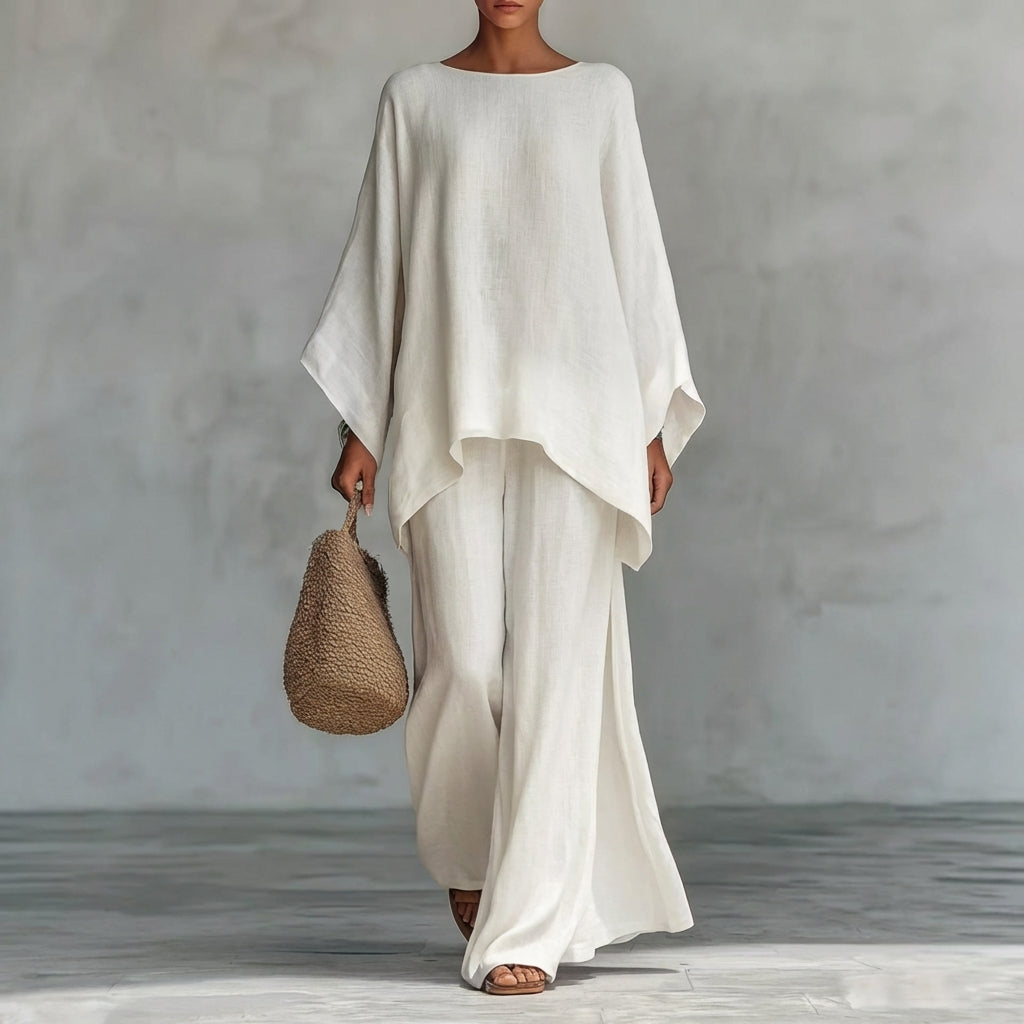 Christine | Conjunto dos piezas mangas largas y pantalón ancho