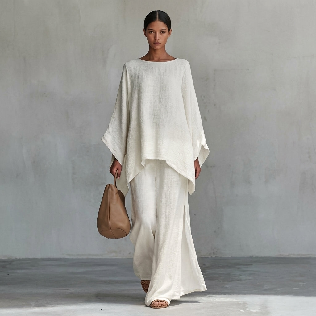 Christine | Conjunto dos piezas mangas largas y pantalón ancho