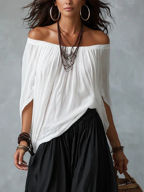 Aaliyah™ | Conjunto fluido con hombros al descubierto