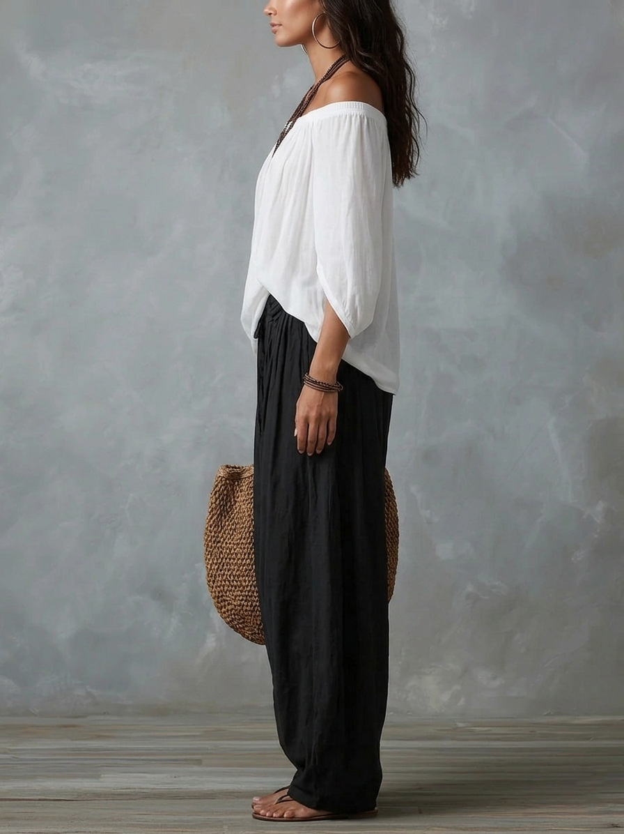 Aaliyah™ | Conjunto fluido con hombros al descubierto