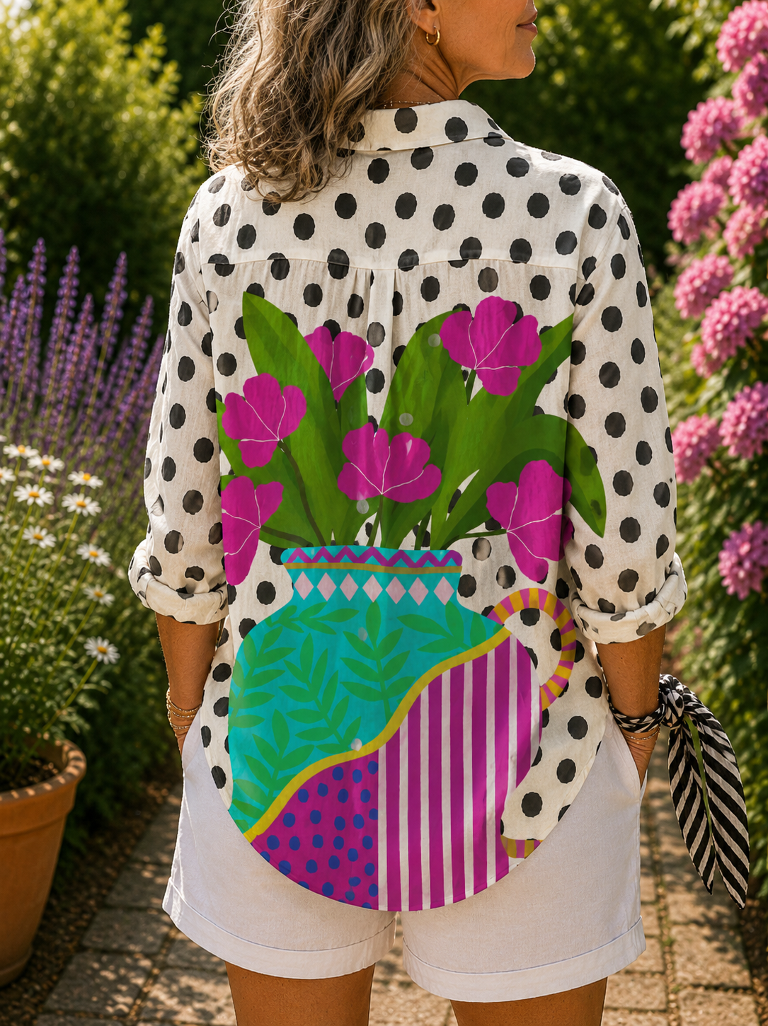 Amara | Blusa Vaso in Fiore
