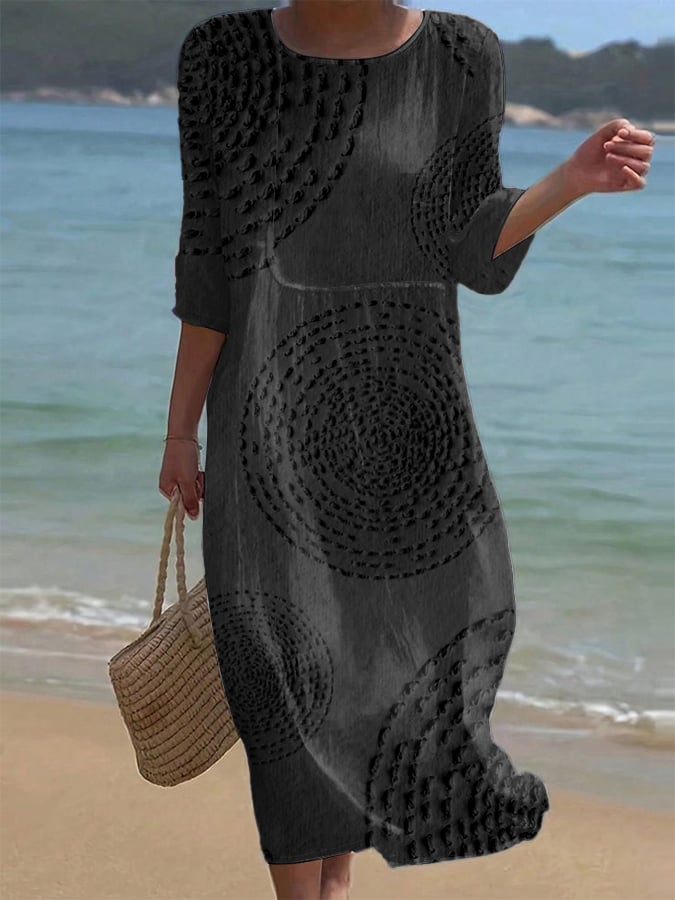 Romilda | Vestido Casual Bordado — Tendencia de Temporada