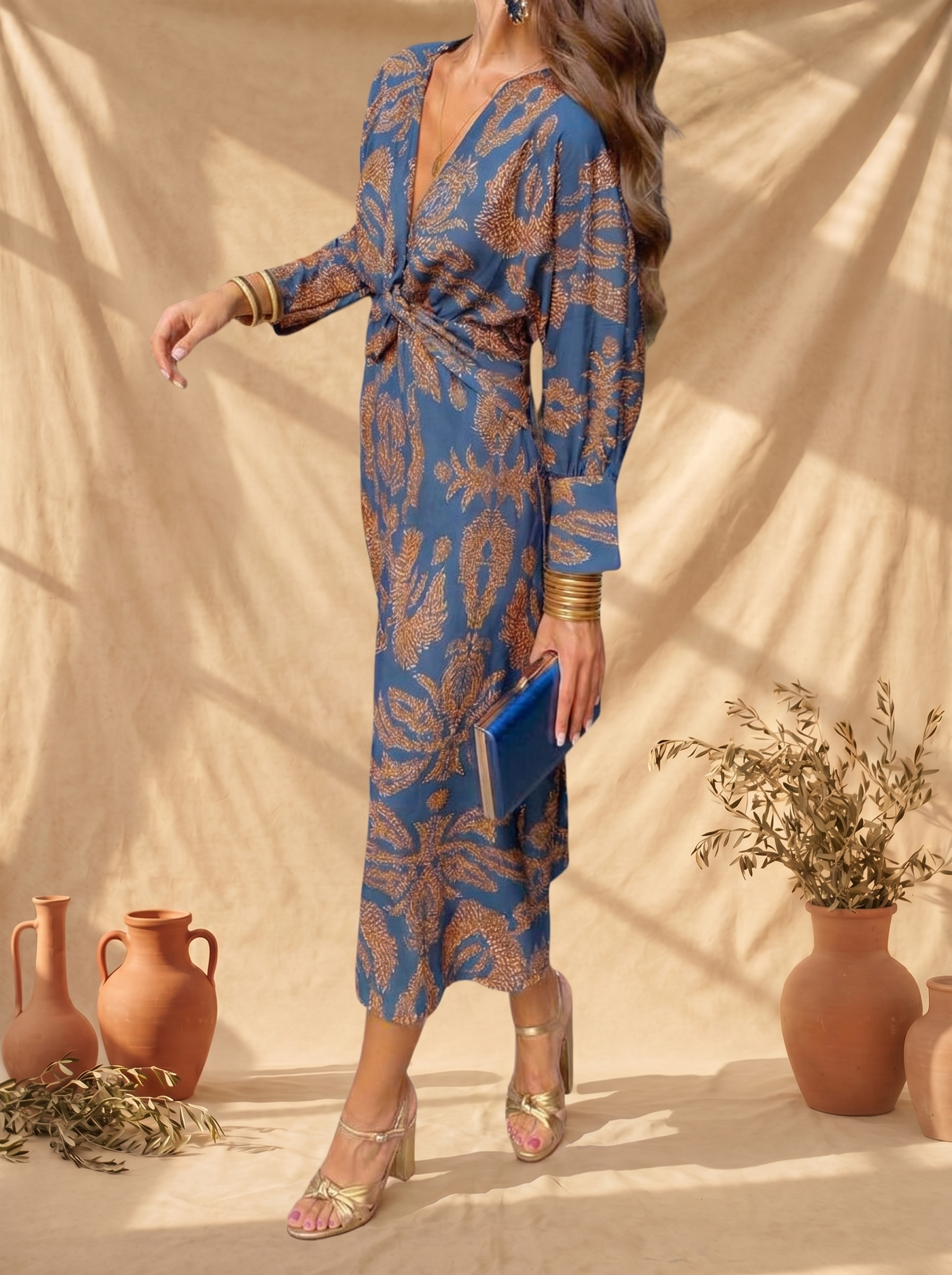 Celeste | Vestido Midi Elegancia Florida