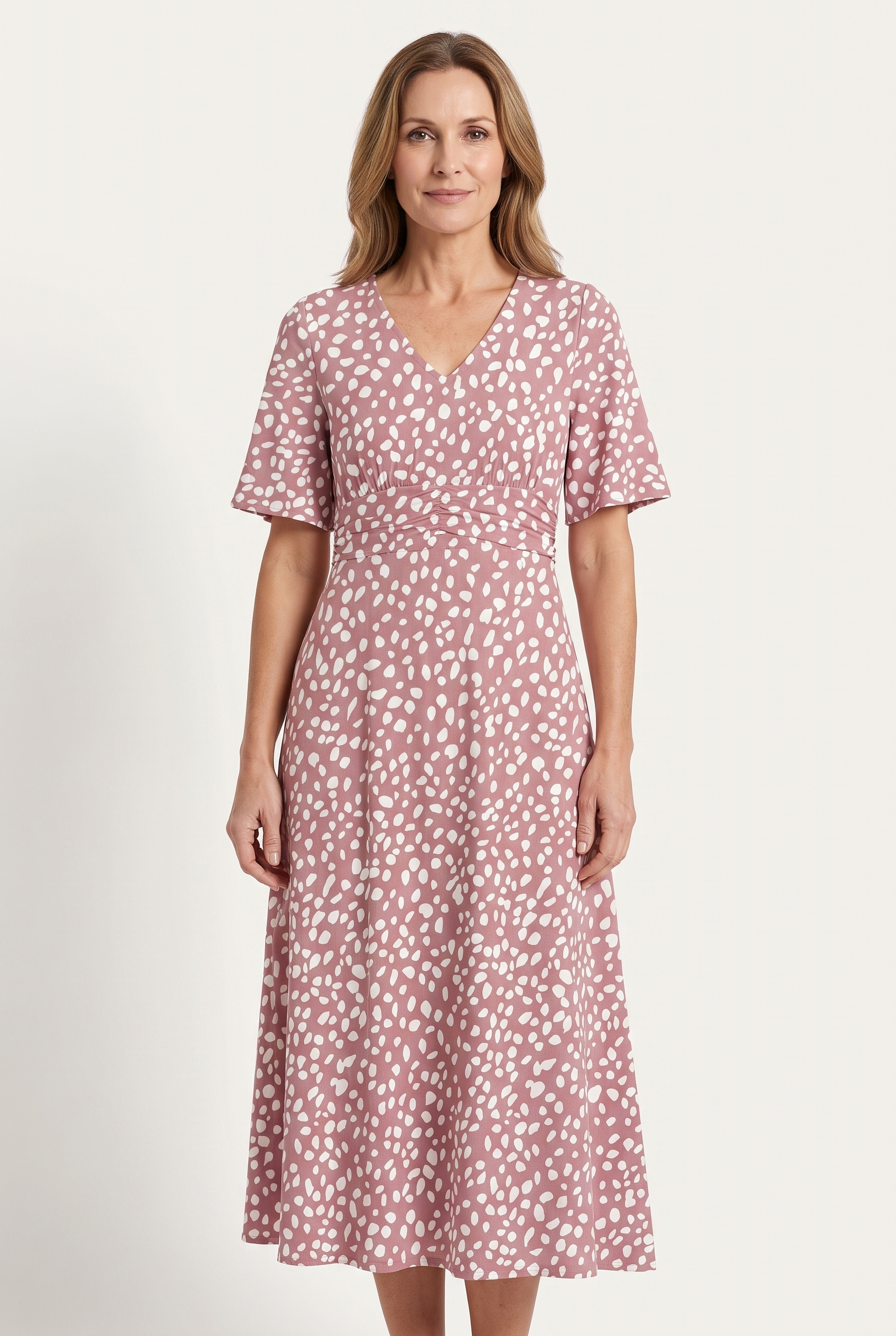 Fosca | Vestido Midi Favorecedor con Talle Imperio